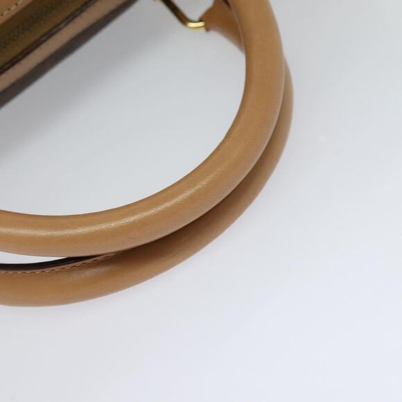 CELINE Macadam Canvas Hand Bag Pvc Leather Brown - Picture 7 of 12